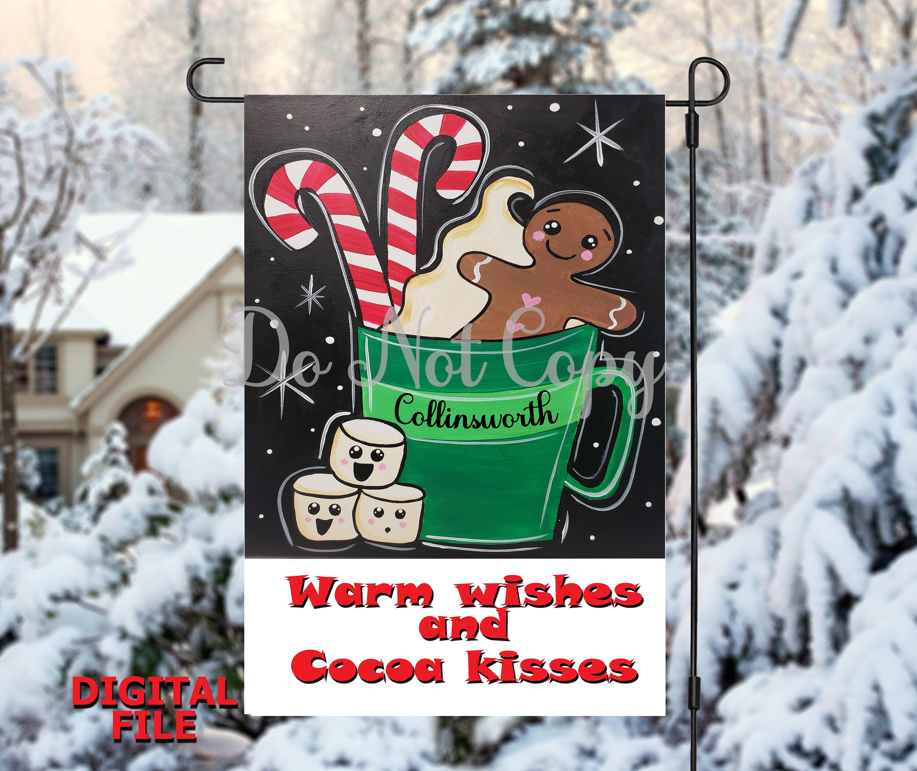 DIGITAL DESCARGAR Bandera del jardín Yard Flag Navidad | Etsy