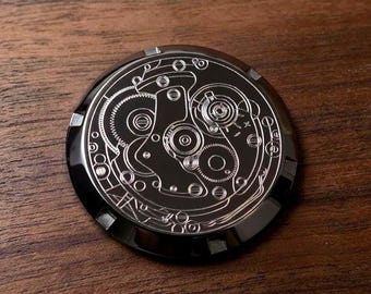 NH35 Movement Engraved SKX Caseback | Seiko SKX007 / SKX009 Compatible | CNC Engraved Display Style Back
