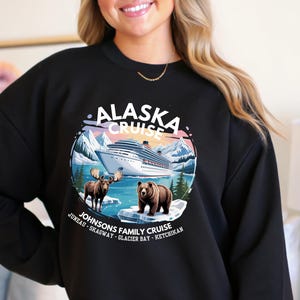 Custom Alaska Sweatshirt Shirt, Personalized Alaska Cruise Shirt, 2025 Alaska Cruise T-Shirts, Family Name Vacation, Matching Cruise Tee