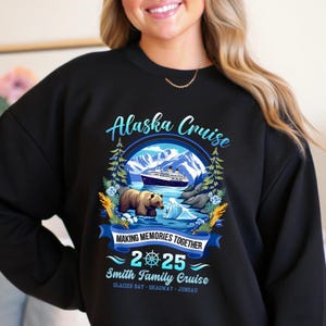 Custom Alaska Sweatshirt Shirt, Personalized Alaska Cruise Shirt, 2025 Alaska Cruise T-Shirts, Family Name Vacation, Matching Cruise Tee