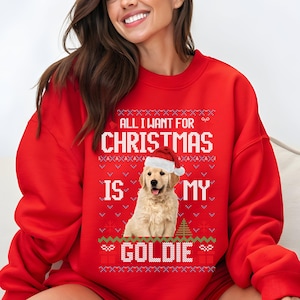 Custom Dog Ugly Christmas Sweater Dog Person Personalized Dog Crewneck Dog lovers Gift Pet Lovers Gift for Dog mom sweatshirt Dog mama Shirt