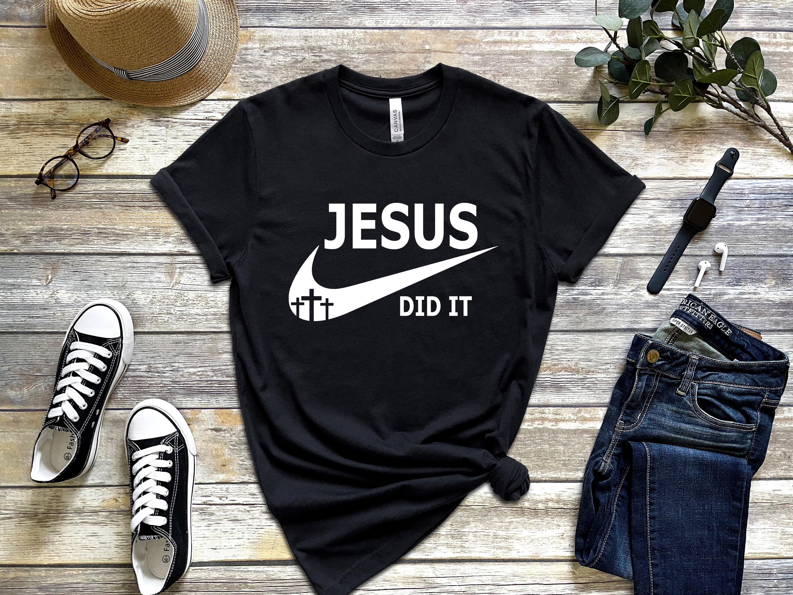 Jesus Tshirt, Jesus Did It Shirt, Christian Shirt, Gift for Christian, Religious t-shirt, Bible Verse Shirt, Faith Shirt, Faith Cross Shirt