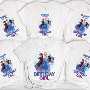 Elsa Birthday Shirt, Family Birthday Girl Shirt, Personalized Frozen Birthday Tees, Custom Birthday Girl Shirt, Princess Elsa Birthday Shirt