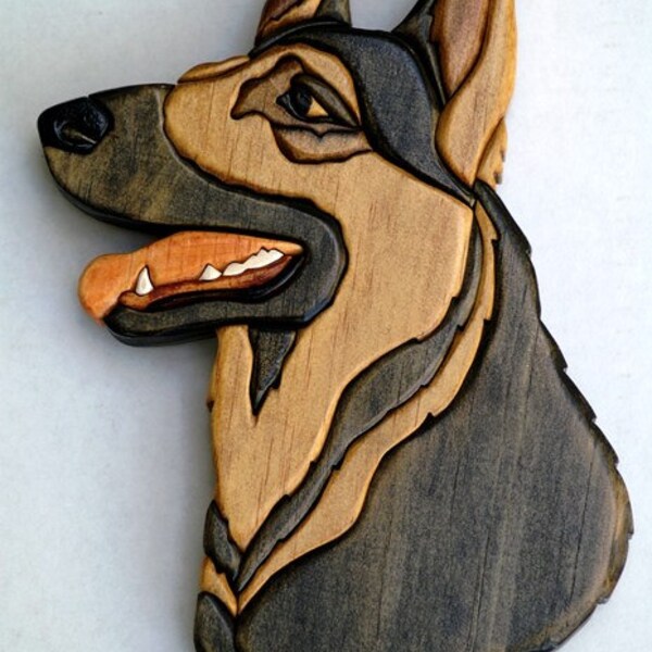 Intarsia German Shepherd