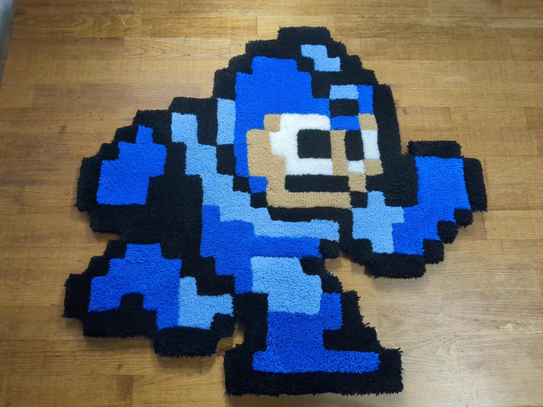 Custom Rug 8 Bit Style Mega Man - Etsy