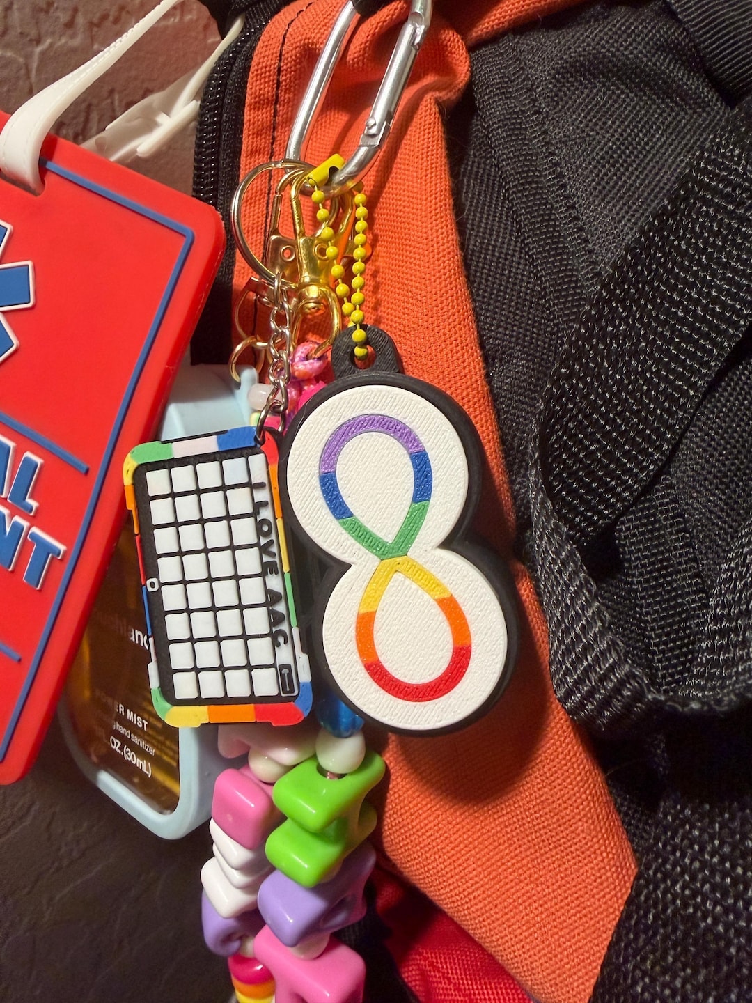 Click Fidget Keychain Custom Clacky Infinity Fidget| Working Click Button Neurodiversity Affirming ...