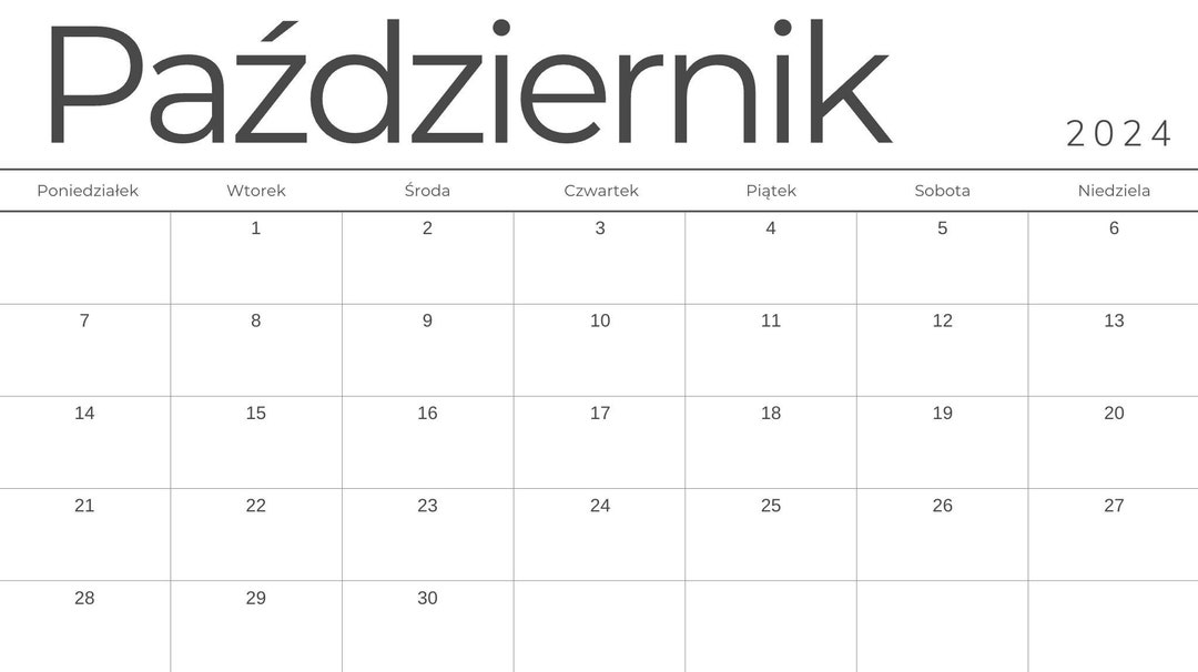 Kalendarz bran pazdziernik 2024