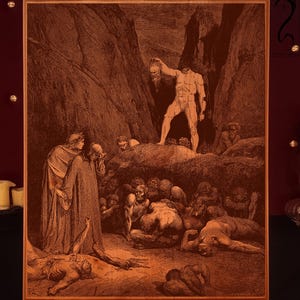 Bertran de Born, Dante&#39;s Inferno, Laser Engraved Wood Plaque