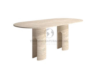 Travertine Dining Table, Travertine Console table, Special Design Table, Travertine End Table, Veincut Travertine Table