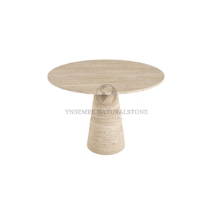 Round Travertine Table, Dining Table, Balcony Table, Natural Stone Center Table, Coffee Table, Special Order Table