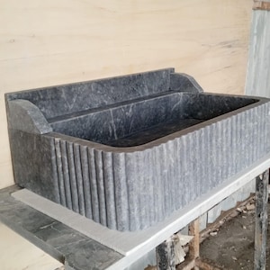 Bursa Black Marble Sink,Honed Marble Sink, Wall Mounted Sink, Bathroom Sink, Farmhouse Sink, Luxury Washbasin, Custom Order Sink