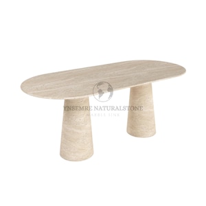 Travertine table, Travertine Dining Table, Travertine Marble Console Table, Travertine End Table