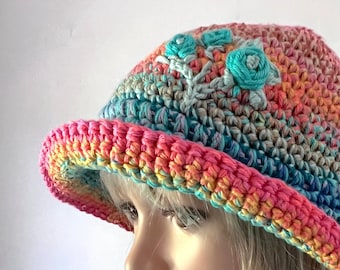 Summertime Bucket Hat - 100% cotton sun protection