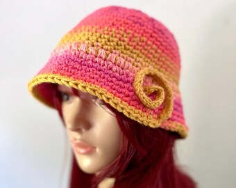 Pink Lemonade Bucket Hat - Summertime Sun Hat