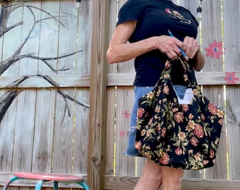 Bubble Bag in Floral on Dark