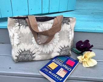 Sunflower Tote Bag: Large Reusable Grocery Shopper