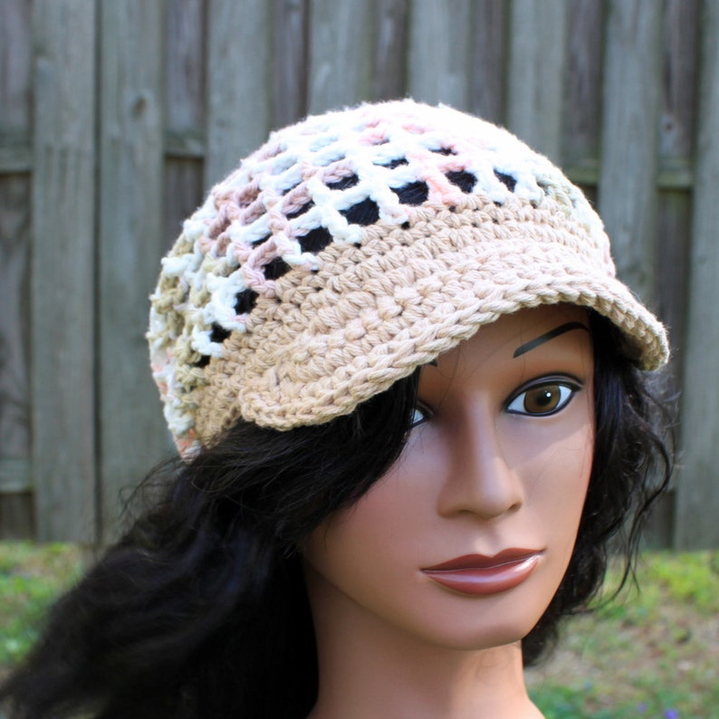 Country Girl Reggae in Tan, White and Light Pink 100 percent Cotton Yarns image 2