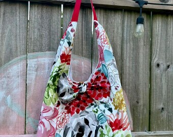 Bow and Blooms Purse - handcrafted, lined, sturdy
