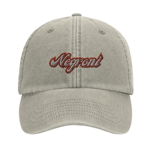 Negroni Baseball Cap - Vintage Washed Cotton Hat for Negroni Cocktail Fans!