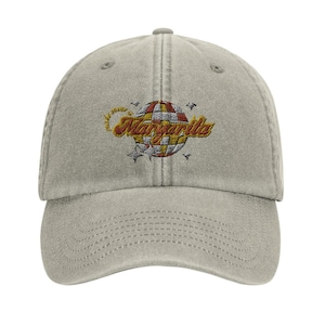 Make Mine a Margarita Baseball Cap - Vintage Washed Cotton Hat for Margarita Cocktail Fans!