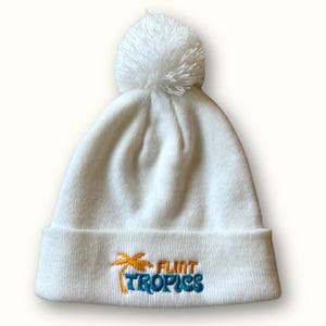 Flint Tropics Embroidered Bobble Hat - Semi Pro Film Merchandise, Jackie Moon Hat