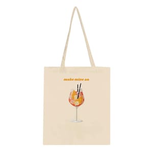 Retro katoenen Aperol Spritz-draagtas: cadeau cocktailliefhebber