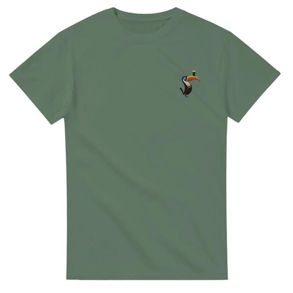 Camiseta Toucan Stout - Algodón lavado vintage, regalo para fans de Guinness