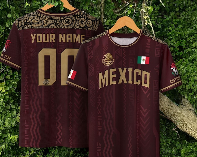 Customized Mexican Soccer Jersey, Personalized Soccer Jerseys for Men and Kids, Custom Name Number Game Day Shirts, Soccer Players Gifts