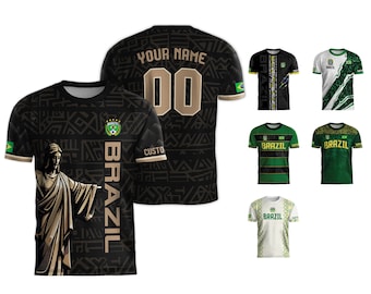 Personalized Brazil Soccer Jersey 2026, Custom Name Brazilian Soccer Jersey Players, Customized Brasil Soccer Jersey For Men and Kid