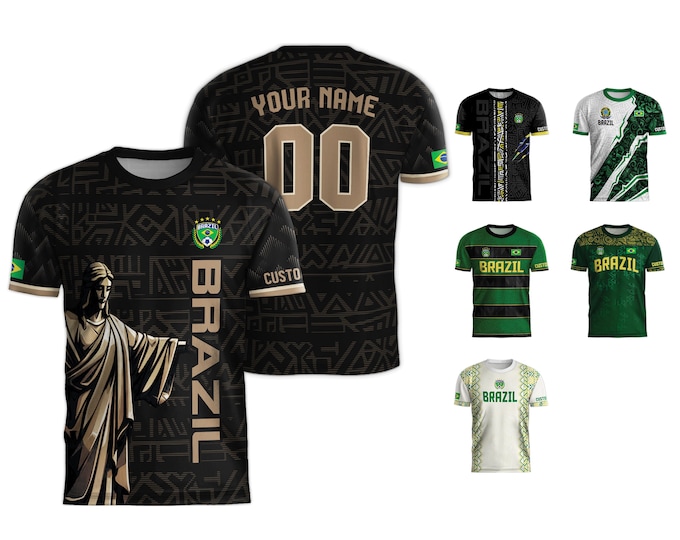 Personalized Brazil Soccer Jersey 2025, Custom Name Brazilian Soccer Jersey Players, Customized Brasil Soccer Jersey For Men and Kid