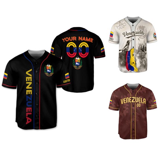 Personalized Venezuela Baseball Jersey, Custom Name Number Venezuela Baseball Jersey, Venezuela Jersey Men, Venezuela Jersey Baseball