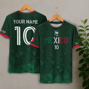 Maglia da calcio messicana personalizzata, maglie da calcio messicane personalizzate con nome e numero, maglia da calcio messicana personalizzata per uomo e bambino, maglie da calcio