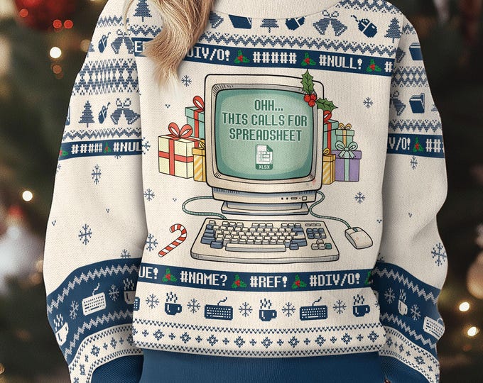 This Calls For A Spreadsheet Ugly Sweater, Funny Christmas Jumpers Accounting Gift, Spreadsheet Shirt For Accountant, Santa Coworker Gift