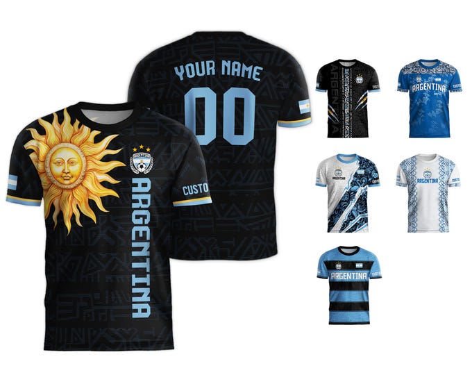 Custom Name Argentina Soccer Jersey, Personalized Argentina Jersey Soccer 2024, Customized Argentina Men Soccer Jersey, Soccer Team Jerseys