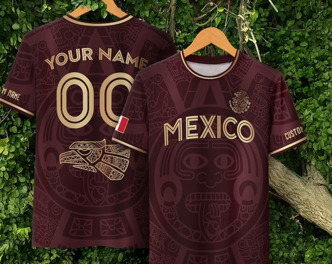 Personalized Mexican Soccer Jersey, Custom Name and Number Jerseys for Men & Kids, Soccer Fans Gift, Game Day Soccer Players Team Shirts