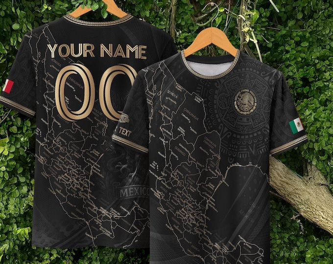 Custom Mexican Soccer Jersey, Personalized Name and Number Jerseys for Men & Kids, Soccer Fans Gift, Game Day Sportswear