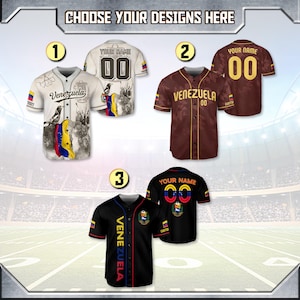 Personalized Venezuela Baseball Jersey, Custom Name Number Venezuela Baseball Jersey, Venezuela Jersey Men, Venezuela Jersey Baseball image 3