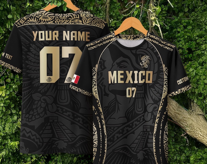 Personalized Mexican Soccer Shirts for Men & Kids, Mexico Soccer Jersey Custom Name Number, Soccer Fan Gifts, Game Day Football Jerseys