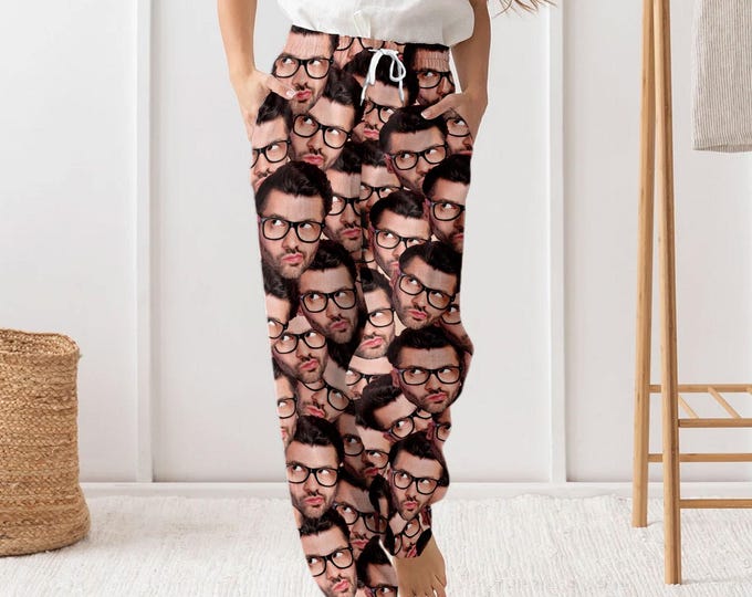 Personalized Pajamas Pants For Men Women, Custom Pajamas With Photo Dog Cat Photo, Customized Pjs Bottoms Gift For Couple, Valentines Gifts