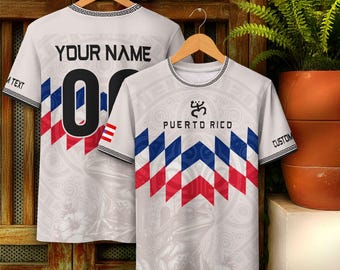 Personalized Puerto Rico Soccer Jersey, Puerto Rican Jersey For Men Women & Kids, PR Flag Soccer Shirt, Game Day Outfits, Soccer Team Jersey