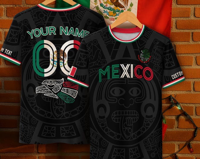 Personalized Mexican Jersey Soccer, Custom Name & Number Mexican Soccer Jerseys, Custom Mexico Soccer Jersey For Men and Kid, Soccer Jerseys