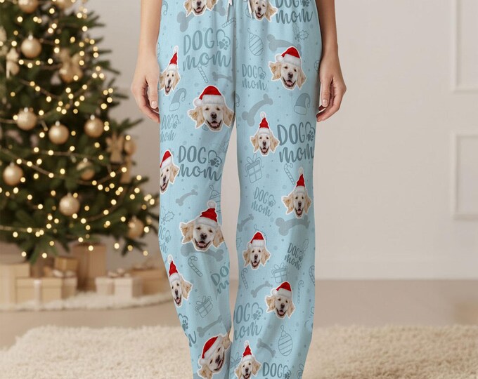 Custom Photo Pajamas, Matching Human and Pet, Dog and Cat Sleepwear, Personalized Pet Photo Pants, Short Set or Long Set, Fun Holiday Gift