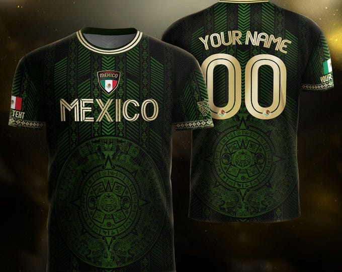 Personalized Mexican Jersey Soccer, Custom Name & Number Mexican Soccer Jerseys, Custom Mexico Soccer Jersey For Men and Kid, Soccer Jerseys