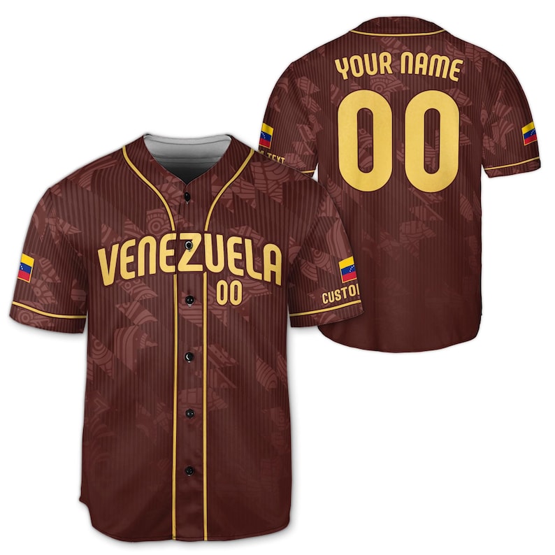 Personalized Venezuela Baseball Jersey, Custom Name Number Venezuela Baseball Jersey, Venezuela Jersey Men, Venezuela Jersey Baseball Design 2