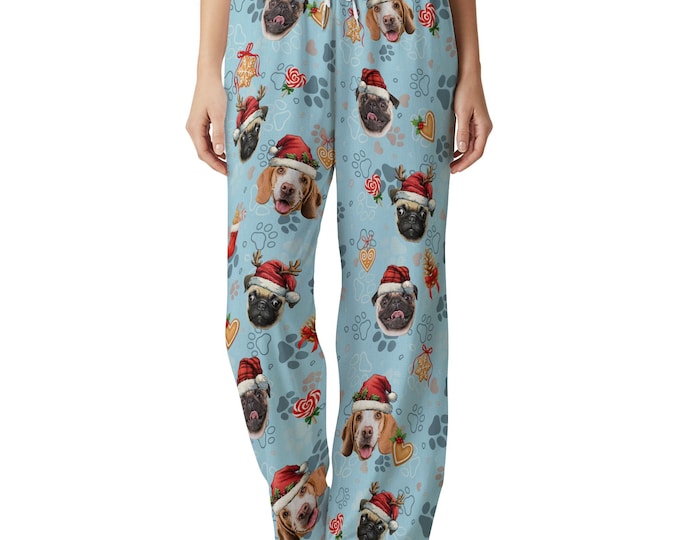 Custom Pet Photo Pajama Sets – Personalized Pet Pajamas for Christmas, Matching Family Holiday Set, Cute Pyjama Gift for Pet Lovers