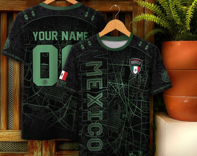 Customized Mexican Soccer Jersey, Personalized Soccer Jerseys for Men and Kids, Custom Name Number Game Day Shirts, Soccer Players Gifts