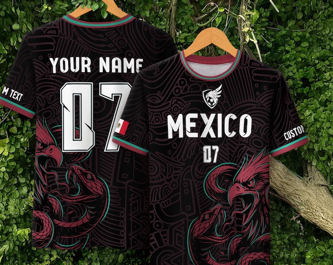 Personalized Mexican Jersey Soccer, Custom Name & Number Mexican Soccer Jerseys, Custom Mexico Soccer Jersey For Men and Kid, Soccer Jerseys