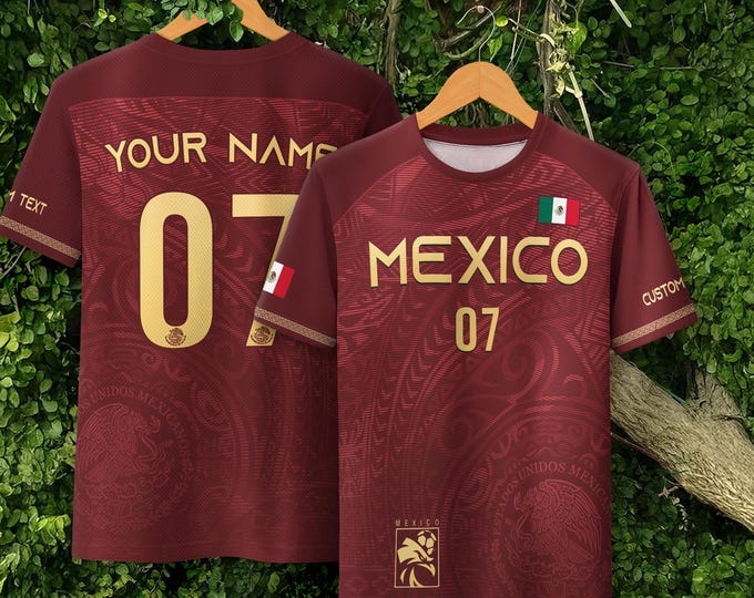 Personalized Mexican Jersey Soccer, Custom Name & Number Mexican Soccer Jerseys, Custom Mexico Football Jerseys For Men, Soccer Team Jerseys