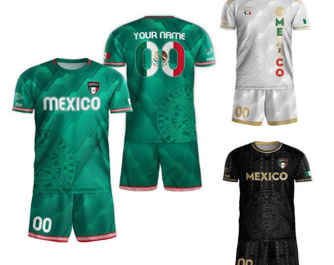 Personalized Mexican Jersey Soccer, Custom Name & Number Mexican Soccer Jerseys, Custom Mexico Soccer Jersey For Men and Kid, Soccer Jerseys