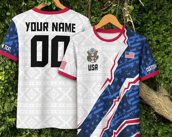 Personalized America Soccer Team Jersey For Men And Kid, Customized American Soccer Jersey, Custom USA Jersey 2025, USA Soccer Jersey Team